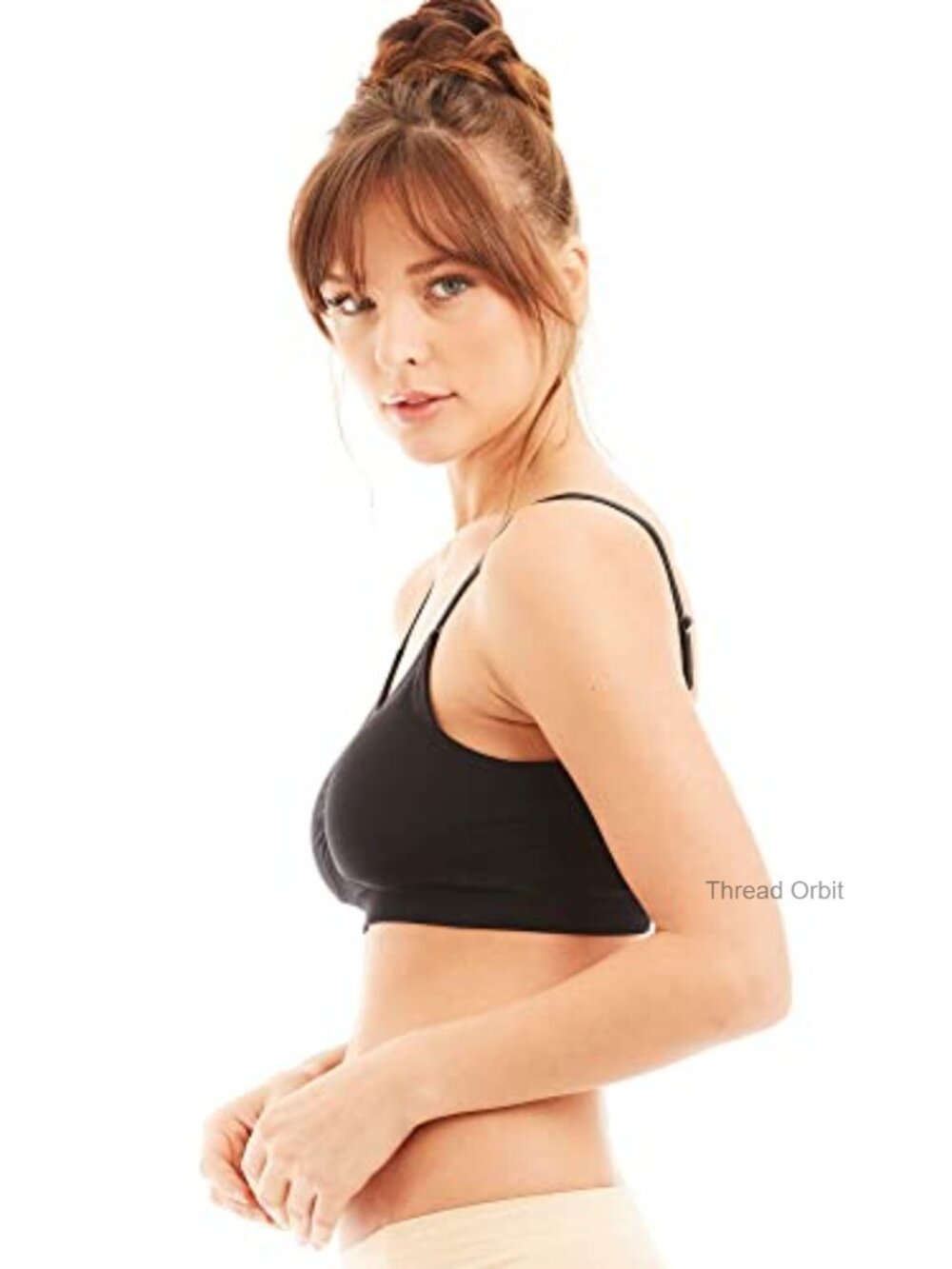 4 Pack Women's Nylon Spandex Cami Bralettes Wireless Pullover Removable Pads - Picture 2 of 6